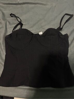 Divided Black Tank Top